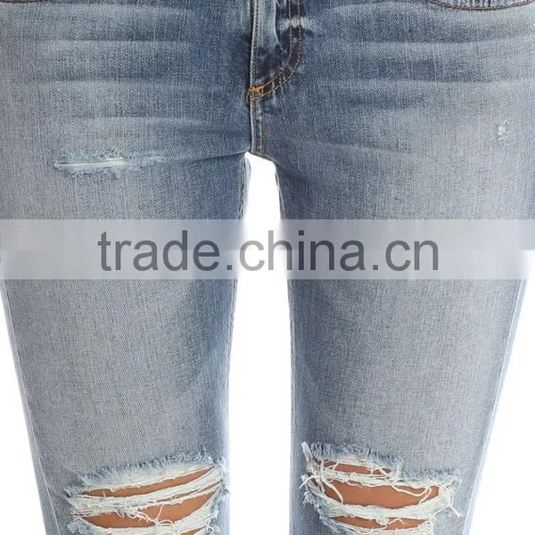 Ripped Denim Jeans ,ripped Jeans Denim,red Blue Denim Brand Jeans photo-3