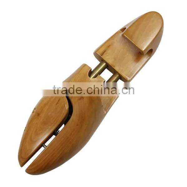 Painted Type Wooden Shoe Tree in Lotus Wood and Thin Wax on the Surface With Double Tube photo-3