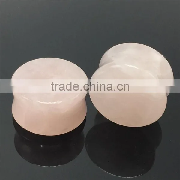 Bulk Rose Quartz High Polished Organic Stone Ear Expander Stone Ear Stretcher photo-4