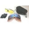 8 Base Interchangeable Polycarbonate Lens UV400 Safety Glasses for Outdoors BP6089