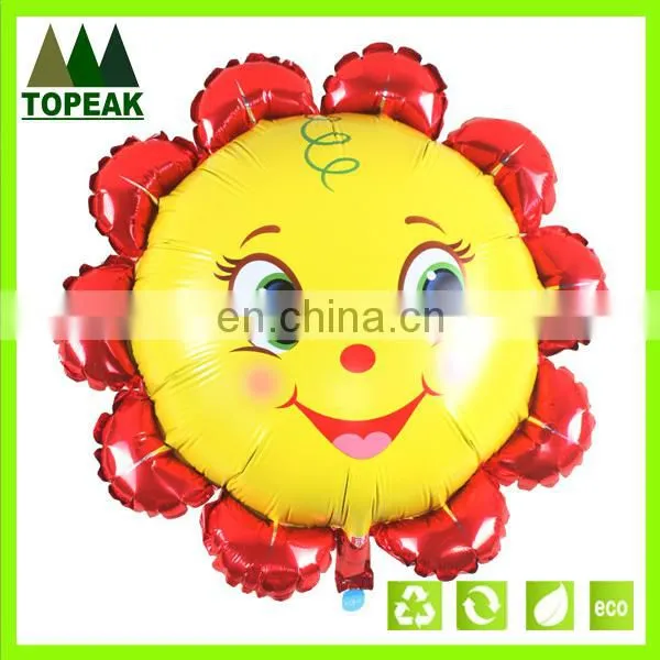 Cute Sunflower Shaped Balloons Party Decoration Aluminum Foil Membrane Ballons photo-2