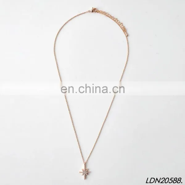 Mini Dainty Sunburst Pendent Necklace Fashion Gold Necklace Minimalist Necklaces photo-2