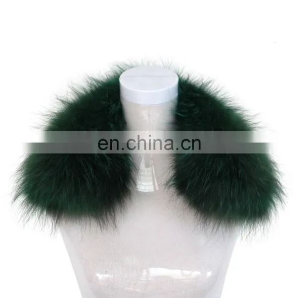 Dyed Large Genuine Raccoon Fur Collar Trim for Coat photo-2