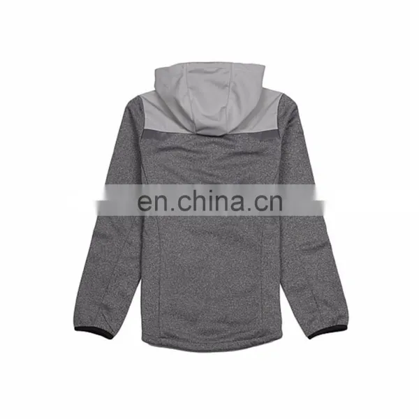 High Quality Mens Leather Grey Fleece Jacket photo-2