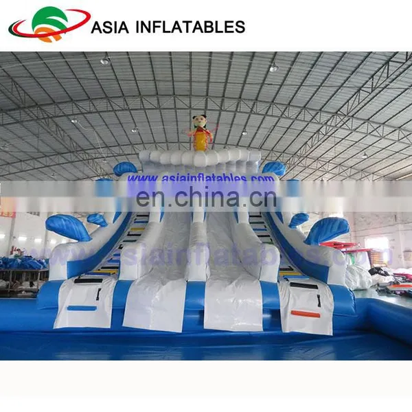 Outdoor Adorable Inflatable Round Pool With Giant Slide for Kids Used Water Park Slide for Sale photo-4