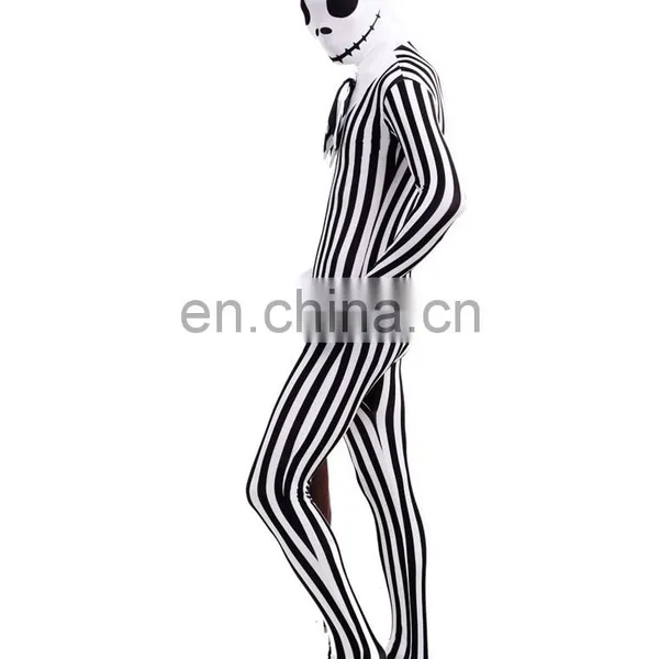 Zentai Full Body Lycra Spandex Jack Skull Unisex Adult Party Cosplay Costume photo-2
