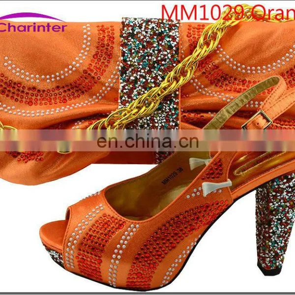 Italian Shoes and Bag Set High Heel Women Handbags With Shoes photo-3