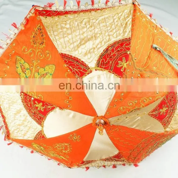 Wholesale Indian Parasol Traditional Cotton Material Handmade Work Umbrella