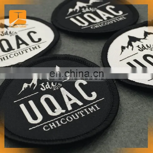 Cheap Woven Patch / Cheap Sewn-on Patches / Woven Badge With Heat Cutting Border photo-5