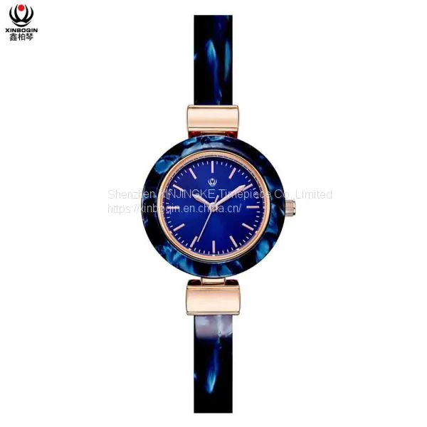 XINBOQIN Supplier Custom Brand Luxury Ladies Luxury Japan Movement PC21 Quartz Acetate Watch photo-3