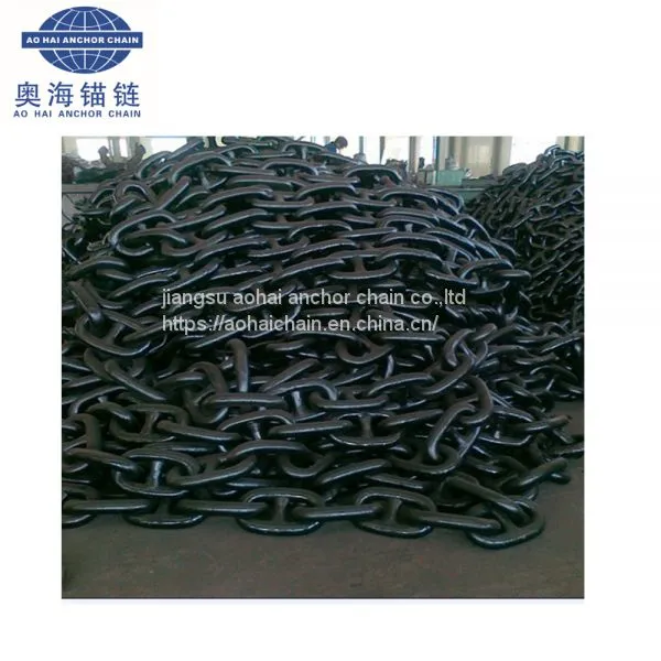 64mm Alloy Steel Cm490 Cm690 Marine Mooring Stud Link Anchor Chain