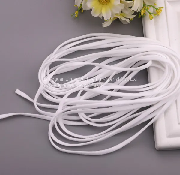Manufacturers Selling 3mm-5mm Mask Earband Spandex Nylon Oblong Elastic Rope photo-3