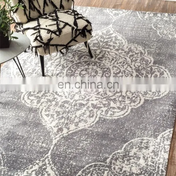 MACHINE KNITTED MICRO FIBER RUG - M502 GREY Contemporary MODERN DESIGN photo-2