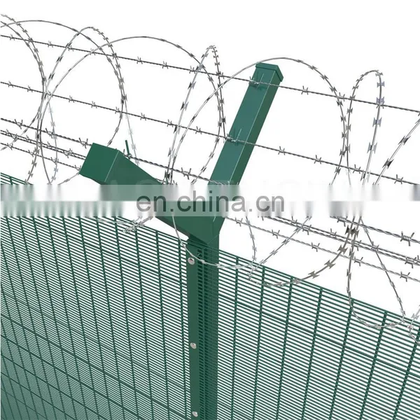 Factory Supply Airport Perimeter Barbed Wire Fence photo-3