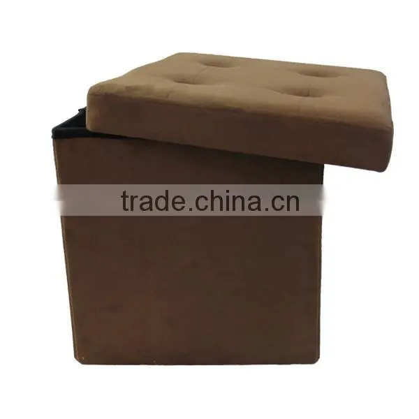 Yes Folded Brown Folding Storage Ottoman photo-3