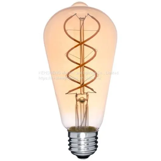 ST64 LED Filament Bulb 1w/2w/4w/5W/6w/7w/8w LED Edison Bulb E26/E27 Dimmable