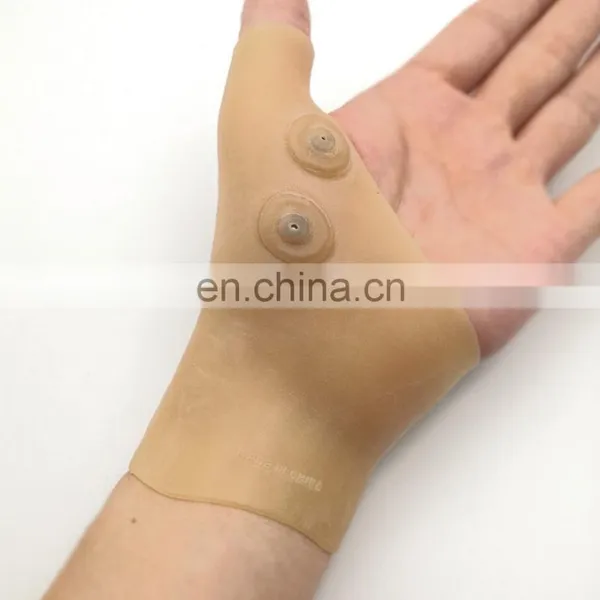 Compression Arthritis Gloves Silicone Rubber Gel Therapy Wrist Thumb Right Left Hand Relief Pain Gloves photo-2