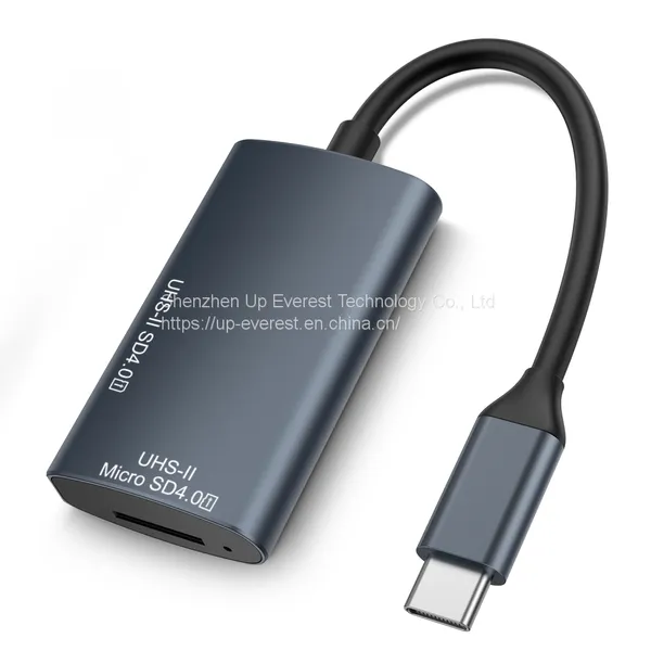 Профессиональный картридер для карт Micro SD 4.0 интерфейса TYPE-C 3.1 из алюминиевого сплава UHS-||SD 4.0+ UHS-||