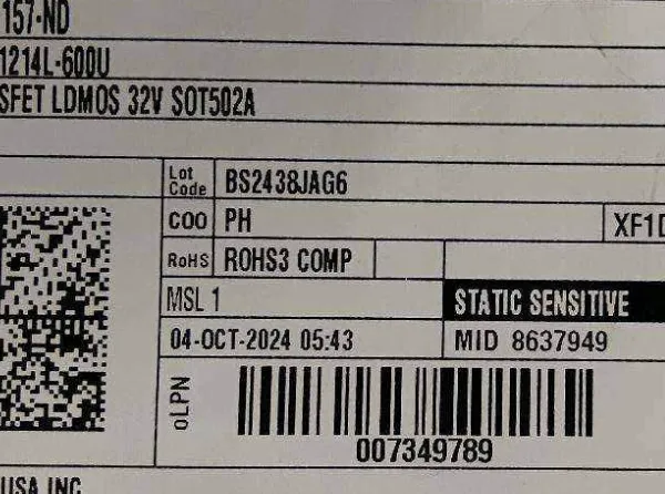 BLL9G1214L-600U Ampleon RF MOSFET Transistors BLL9G1214L-600/SOT502/TRAY photo-3