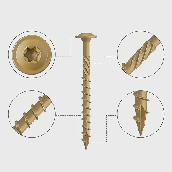 Chipboard Screw PZ Drive Dacromet Coated Full Thread Stainless Steel 316 High Torque for Hardwood Full Sizes Available photo-3