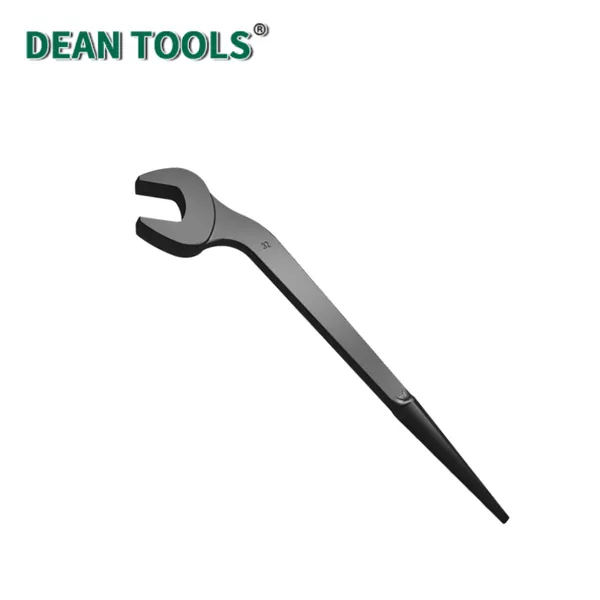 Bent Construction Open End Wrench, 45# Steel,Offset Spanner,24 mm Opening, Industrial Bent Spanner Tool photo-2