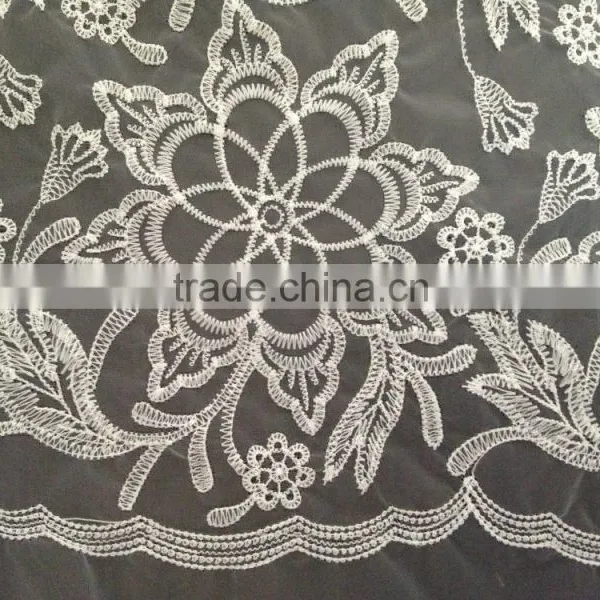 2016 Popular Lace Accessory Organdy Lace Milk Silk Full Lace Fabric for Garment photo-3