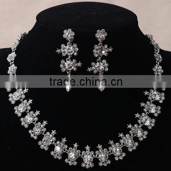Newest Trendy Cheap Wedding Necklace And Earrings Set Special Bridal Jewelry Sets photo-2