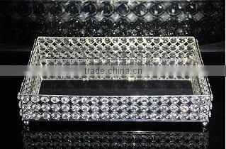 AN370 ANPHY European Style Noble Wedding Cosmetics Decoration Three Sizes Crystal Plate Tray Holder Display Stock photo-2