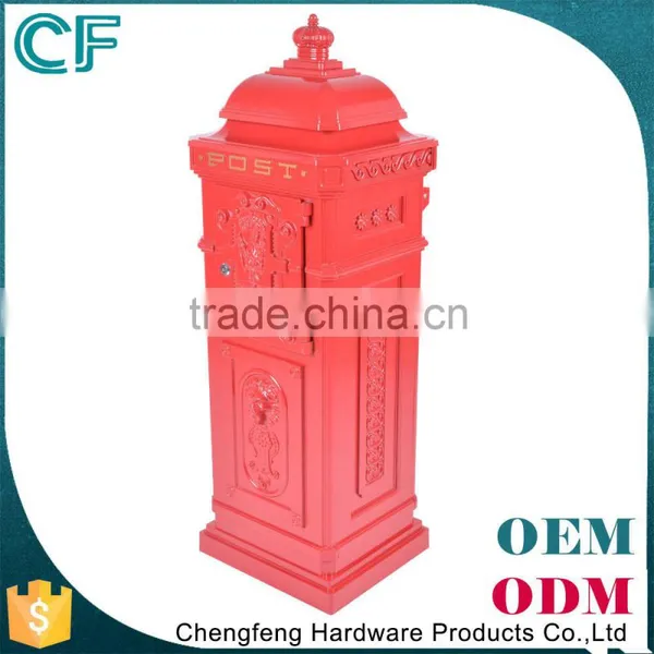 The Most Popular Style In Europe Cast Aluminiun Standing Garden Antique Letter Boxes From China photo-3
