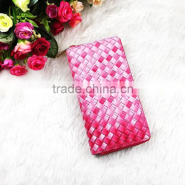 Good Qulity Hot Selling Ladies PU Leather Long Slim Multicolor Purse Women Wallet photo-4