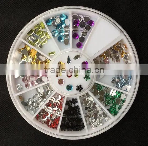 Colorful and Come in a Wide Variety and Assorted Colors Flat Back Facet Rhinestones Wheels 3D Nail Art Decorations photo-3