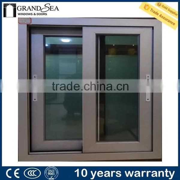 Aluminum Framed Brown Color Double Glazed Sliding Window