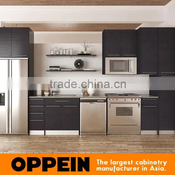 New Design Melamine Finish Cupboard Wood Veneer Kitchen Cabinet photo-2