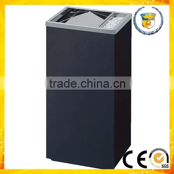 Hospital Elevator Corridor Cleaning Tools Swing Cover Dustbin With Ashtray photo-2