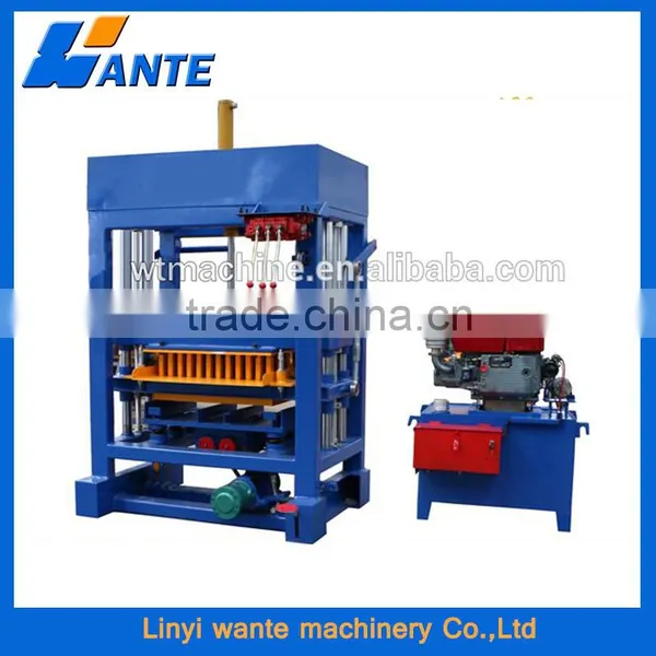 QT4-30 High Profit Diesel Engine Paver and Hollow Block Machine for Small Bussiness,brick Making Machine Price photo-2