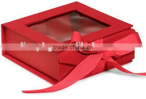 Eco-friendly Custom Black Small Gift Box With Transparent Window photo-5