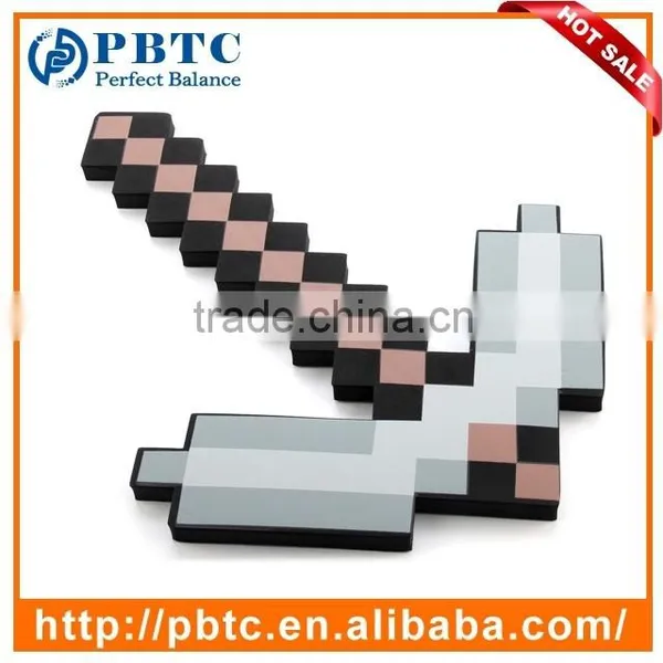 Kids Game Cosplay Toy Pixel Weapon Iron Color EVA Foam Pick Axe