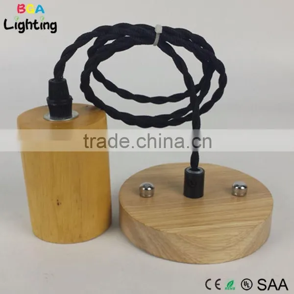 Czech Bohemia Glass E26 Wood Suspension Lighting Cord photo-4