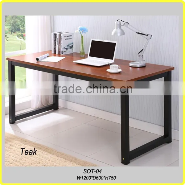 Wooden Desk With Metal Frame photo-2