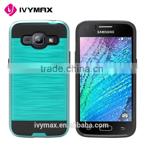 Newest Metal Brushed Texture Impact Resistant Heavy Duty Hybrid Dual Layer Shockproof Protective Cover Shell for Samsung J2 2016 photo-3