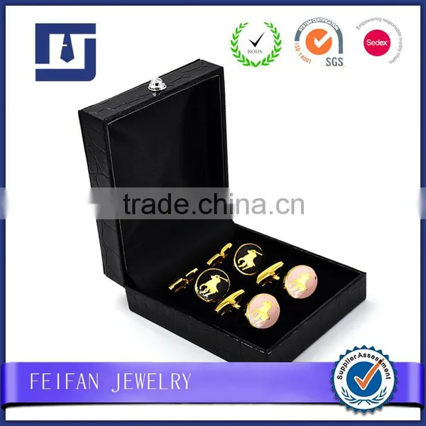 Hot Sale American Football Club Cuff Link and Tie Clip Set Gift Boxes photo-3