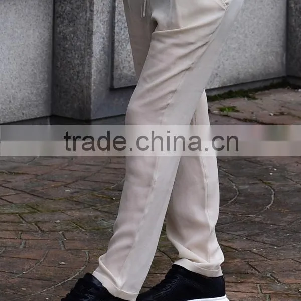 OEM Service Women's Casual Pants 100% Silk Trousers photo-2