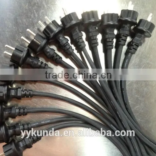 Approval VDE Etc Europe 3 Pins Ground Power Plug With Cables photo-5