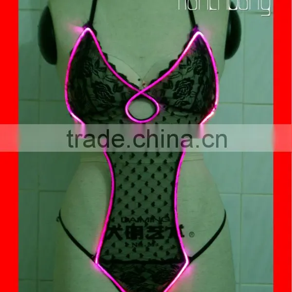 RF Remote Control Light Up Adult Costumes, Programmable Cowgirl Dance Costume photo-2
