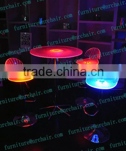 Spyra Modern Led Table and Bar Stools Acrylic Furniture photo-3
