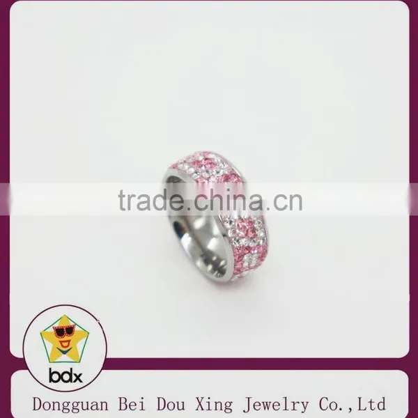 New Products 2015 Shiny and Sparkling With Rhinestone Stainless Steel Rings photo-2