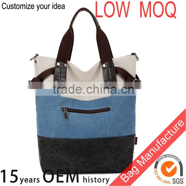 Factory Messenger Shoulder Bag With Stripe / Canvas Hand Bag photo-3