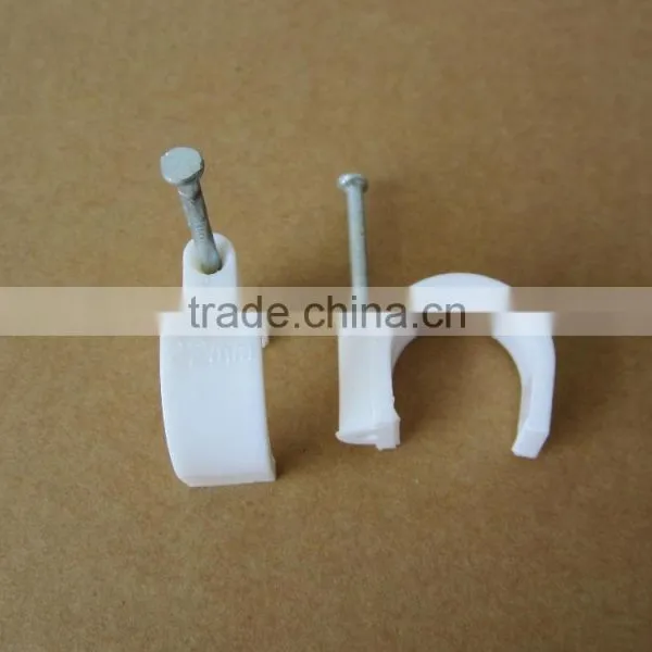 25mm Concrete Nail Wire or Pipe White Color Cable Clips