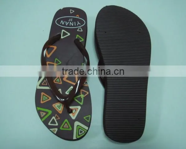 663 LOULUEN Summer Printed EVA Slippers Women Wedge Flip Flops Wholesale photo-5