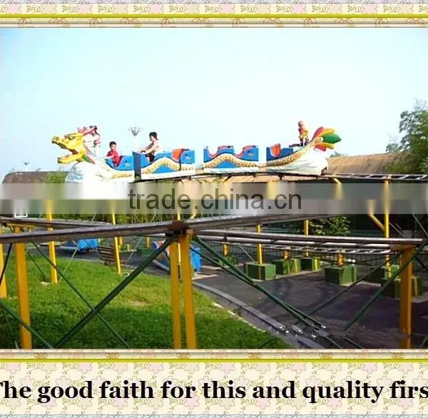 2016 Hot Sale Theme Park Plastic Wheels Slide Dragon Coaster Rides photo-3